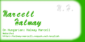 marcell halmay business card